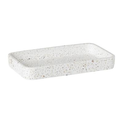 Badkamer plateau Terrazzo - wit - 2.5x19x11 cm