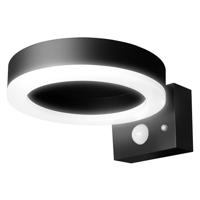 OSRAM HOMELIGHTING ENDURA Style Solar Wall Sensor Single Circle 6W Black 4099854455568 LED-buitenlamp (wand) - thumbnail