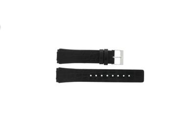 Horlogeband Skagen 331XLSLB / Croc immitation Croco leder Zwart 20mm