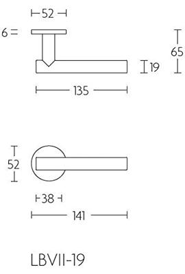 Formani Basics LB7-19 EN1906/3 deurkruk geveerd op rozet - PVD mat goud