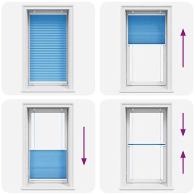 Pliss rolgordijn 80x100 cm stofbreedte 79,4 cm polyester blauw