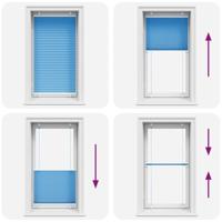 Pliss rolgordijn 80x100 cm stofbreedte 79,4 cm polyester blauw - thumbnail