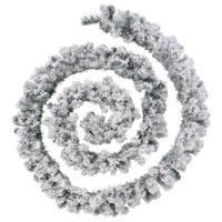 Kerstslinger met LED-verlichting 10 m PVC groen - thumbnail