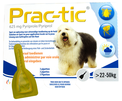 Prac-Tic 625 mg Teek&Vlo (22-50 kg) 3 pipet