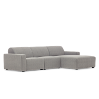 Hoekbank Brooklyn Grijs Stof - thumbnail