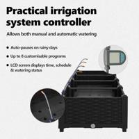 Tuin Bloempot 4 pcs Zwart Staal - thumbnail