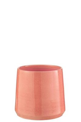 J-Line bloempot Rond - keramiek - roze - medium - Ø 24 cm