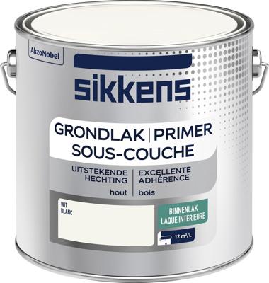 Sikkens Grondlak Binnenlak - 2,5 liter Wit