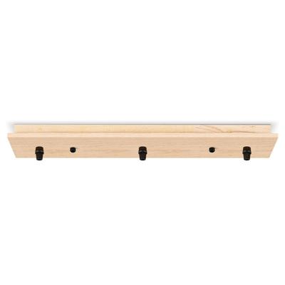 Plafondkap 3L - Houten - Lamponderdeel - 9.5 x 47 x 5 cm - Rechthoekig - Ontworpen voor plafondlampen, hanglampen