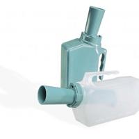 Heren urinaal met terugloop beveiliging man - groen - thumbnail