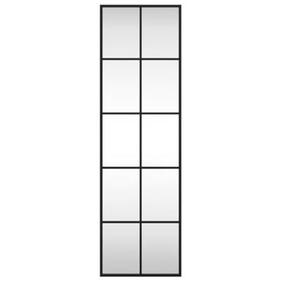 VidaXL Wandspiegel rechthoekig 30x100 cm ijzer zwart VidaXL Wandspiegel rechthoekig 30x100 cm ijzer zwart