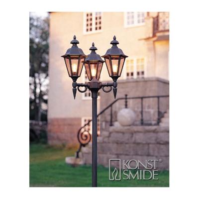 Lantaarnlamp Pallas 3-lichts 63cm matzwart exclusief paal 528-750