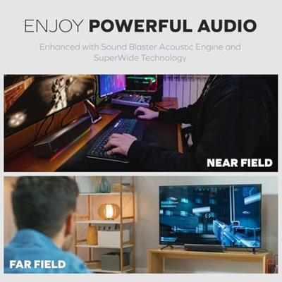 Creative Sound Blaster GS5 Soundbar Zwart Bluetooth, USB, RGB-verlichting Creative Sound Blaster GS5 Soundbar Zwart Bluetooth, USB, RGB-verlichting