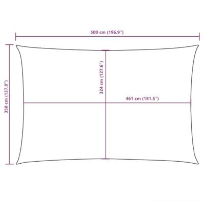VidaXL Zonnescherm rechthoekig 3,5x5 m oxford stof antracietkleurig - thumbnail