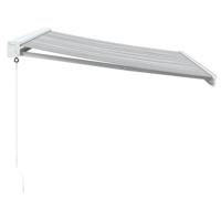 Luifel uittrekbaar 3,5x2,5 m stof en aluminium antraciet en wit - thumbnail