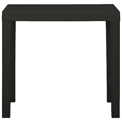 Tuintafel 79x65x72 cm kunststof antracietkleurig