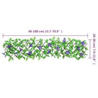 Kunstplant klimop op latwerk 5 st uittrekbaar 180x30 cm groen - thumbnail