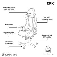 Noblechairs noblechairs EPIC Gaming Stuhl - schwarz/gold Gaming stoel - thumbnail
