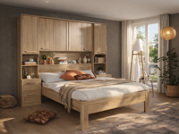 Bed en brugkast RIGA 140x200 cm sonoma - thumbnail