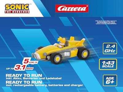 Sonic the Hedgehog RC remote-controlled Car 1/43 2.4GHz Mini Tails