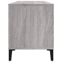 Platenkast 100x38x48 cm bewerkt hout grijs sonoma eikenkleurig - thumbnail