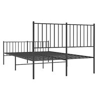Bedframe met hoofd- en voeteneinde metaal zwart 120x190 cm - thumbnail