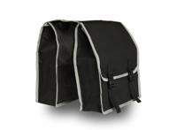 Dubbele Fietstas - 26L - voor elektrische fiets - zwart/grijs - thumbnail