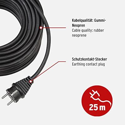Brennenstuhl Verlengsnoer voor bouwplaatsen IP44 25m zwart H07RN-F 3G2,5 - 1166820 - thumbnail