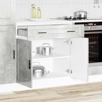 Keuken onderkast "Porto" bewerkt hout betongrijs - thumbnail