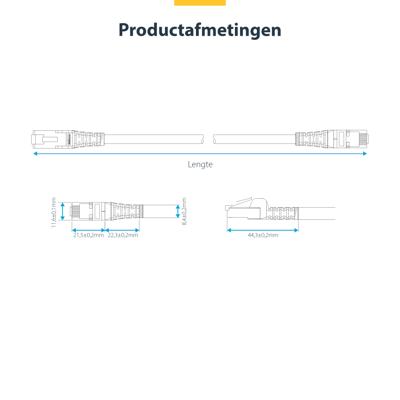 USB-kabel Startech NLBL-3M-CAT8-PATCH Blauw 3 m