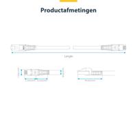 USB-kabel Startech NLBL-3M-CAT8-PATCH Blauw 3 m - thumbnail