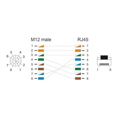 Delock 80441 RJ45 / M12 Netwerkkabel, patchkabel SF/UTP 1.00 m Groen 1 stuk(s) Delock 80441 RJ45 / M12 Netwerkkabel, patchkabel SF/UTP 1.00 m Groen 1 stuk(s)