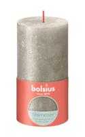 Bolsius shimmer rustiekkaars 130/68 champagne - thumbnail