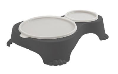 Rotho SALLY Dubbele Voederbak 0.28L+1L Antraciet Rotho SALLY Dubbele Voederbak 0.28L+1L Antraciet