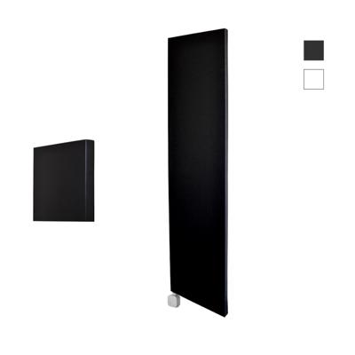 Electrische Wifi Radiator Sanicare HPW Carini Denso 180x40 cm Mat Zwart Met Thermostaat Zilver Linksonder