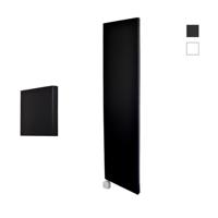 Electrische Wifi Radiator Sanicare HPW Carini Denso 180x40 cm Mat Zwart Met Thermostaat Zilver Linksonder - thumbnail