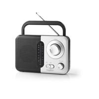 Nedis FM-Radio | Draagbaar Model | FM | Batterij Gevoed / Netvoeding | Analoog | 2.4 W | Zwart-Wit Scherm | Koptelefoonoutput - thumbnail