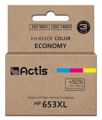 Actis KH-653CR printerinkt, vervanging HP 653XL 3YM74AE; Premium; 18ml; 300 pagina's; kleur