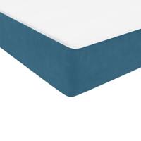 Boxspring met matras fluweel donkerblauw 160x210 cm - thumbnail