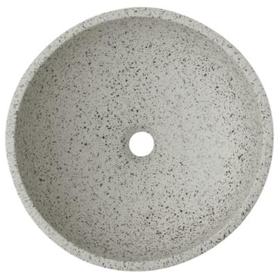 VidaXL Opzetwasbak rond φ41x14 cm keramiek grijs