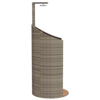 VidaXL Buitendouche 100x100x241,5 cm poly rattan en acaciahout grijs - thumbnail
