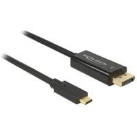 Delock 85256 Kabel USB Type-C male > DisplayPort male (DP Alt Mode) 4K 60 Hz 2 m zwart - thumbnail
