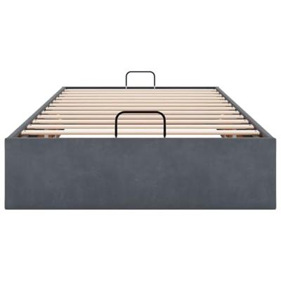 Bedframe zonder matras 100x200 cm fluweel donkergrijs