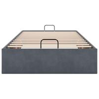 Bedframe zonder matras 100x200 cm fluweel donkergrijs - thumbnail