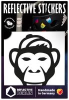 REFLECTIVE BERLIN reflex-sticker "decals" ref.sticker ref.berlin monkey black - thumbnail