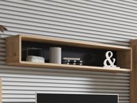 Wandplank ASTER 150 cm mat zwart/taurus eik - thumbnail