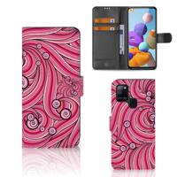 Samsung Galaxy A21s Hoesje Swirl Pink - thumbnail