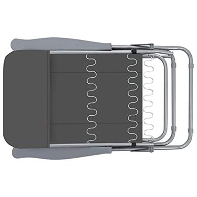 Tuinstoelen met kussen inklapbaar 2 st grijs