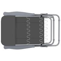 Tuinstoelen met kussen inklapbaar 2 st grijs - thumbnail