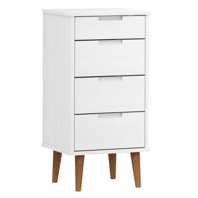 Ladekast MOLDE 40x35x82 cm massief grenenhout wit